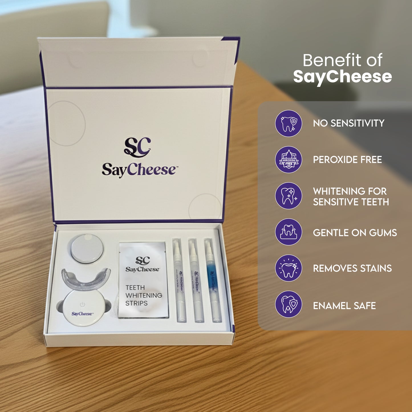 SayCheese™ Premium Whitening Kit — Non-Sensitive Smile Edition (HP/CP)